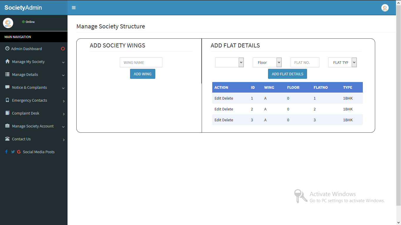 Society Management Software System